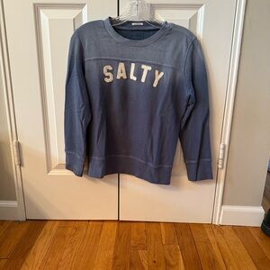 MOTHER Blue 'Salty' Sweatshirt